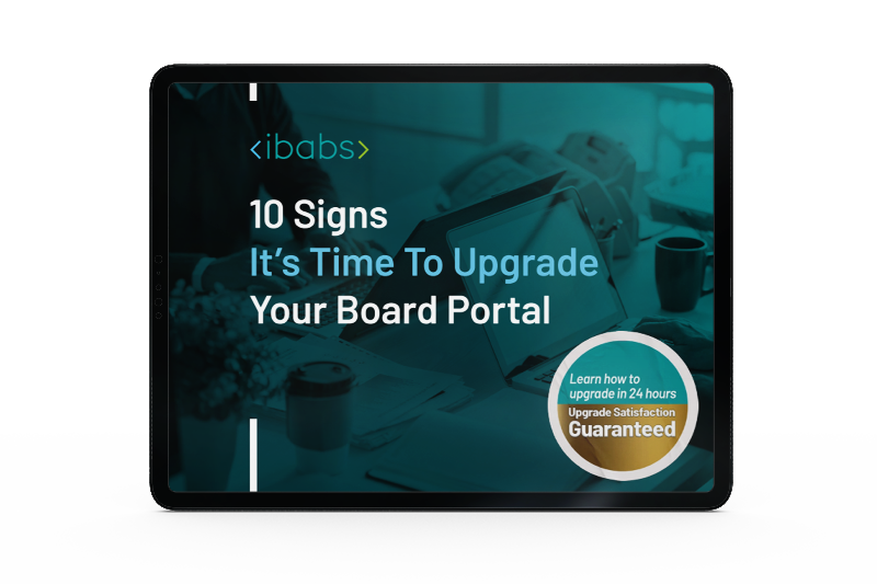 IBABS.E-Book Mock Up.10 signs to change board portal